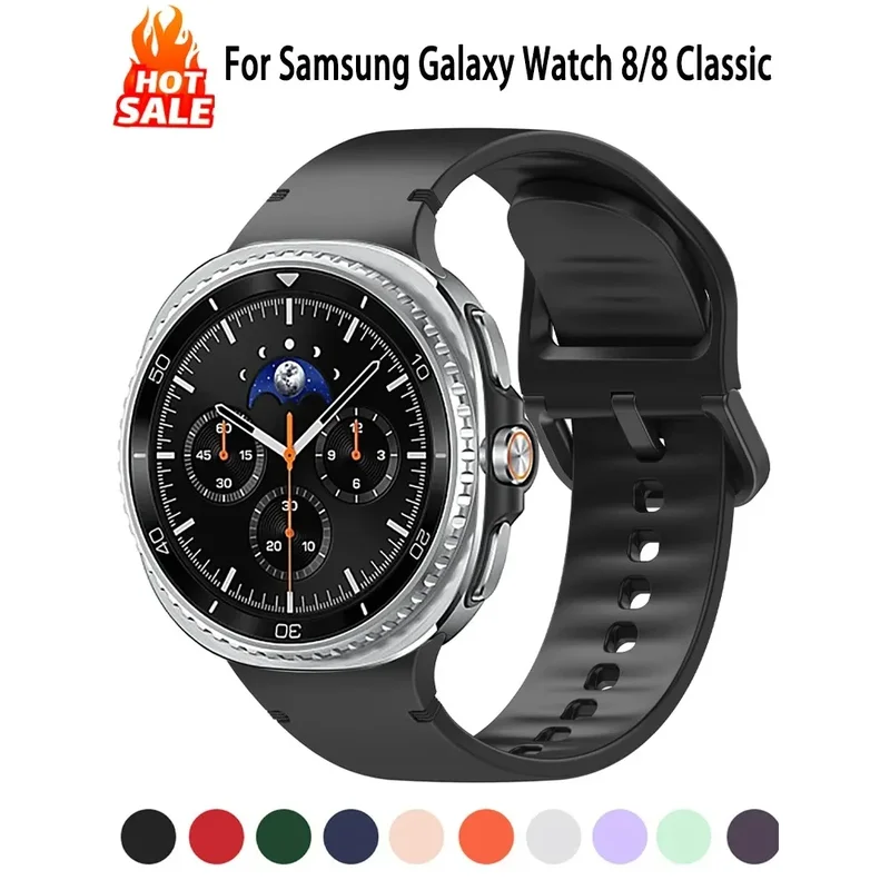 AliExpress - Originalarmband für Samsung Galaxy Watch 8 40 mm/44 mm Armband Correa Galaxy Watch8 Classic 46 mm Silikon Smart Watch Sportband