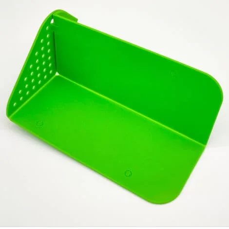 Antibakteriell plastbrett Sammenleggbart skjærebrett Innebygd sil Dryppbrett Lite kjøkken Sammenleggbart skjærebrett i pl...