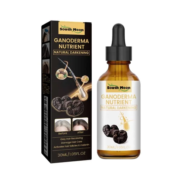 Nærende sort Ganoderma hårserum til tør hovedbund, 30 ml