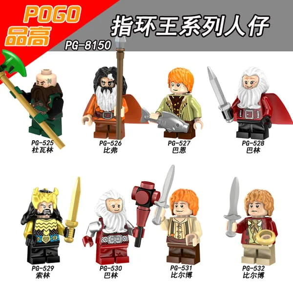 Byggklossar PG8149 Sagan om Ringen 8183 Monterade figurer Stark Orc Bilbo PG8160 Bästsäljande leksaker