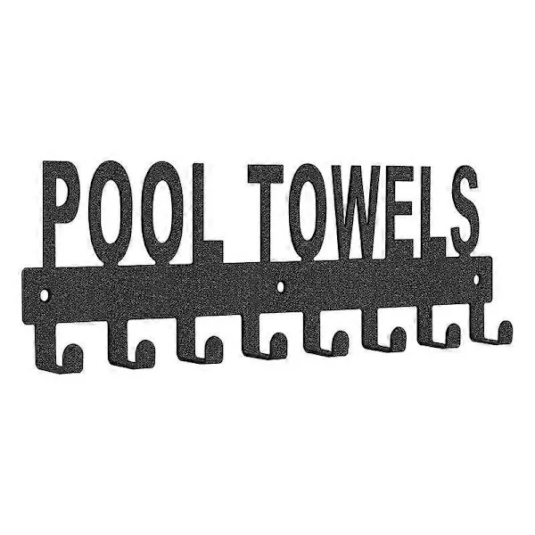 Pool Towel Rack Wall Mounted Outdoor Towel Holder Towel Hooks for Bathroom Towel Hanger for Pool Area