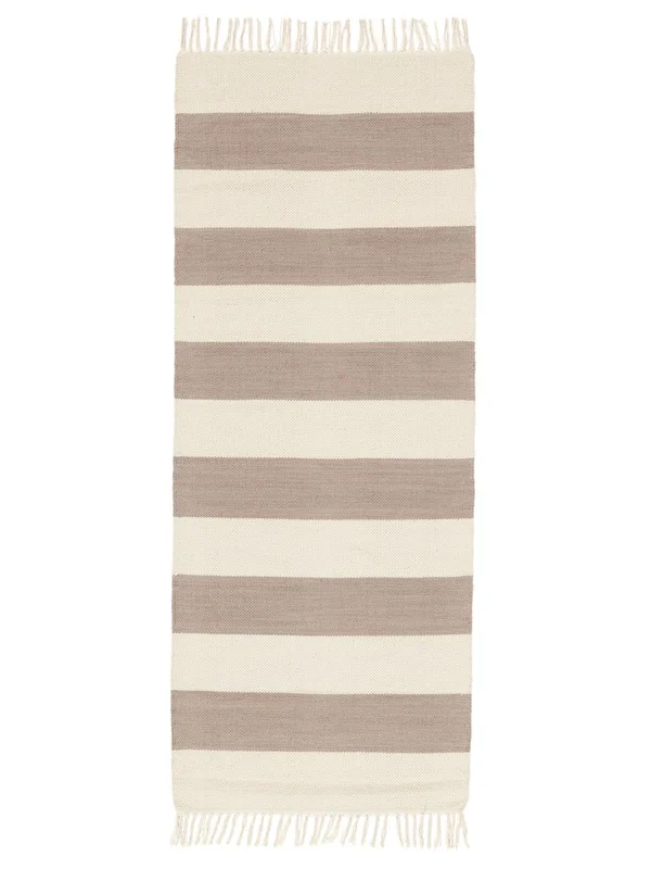 Alfombras Cocina Cotton Stripe 80X200 Algodón Marrón