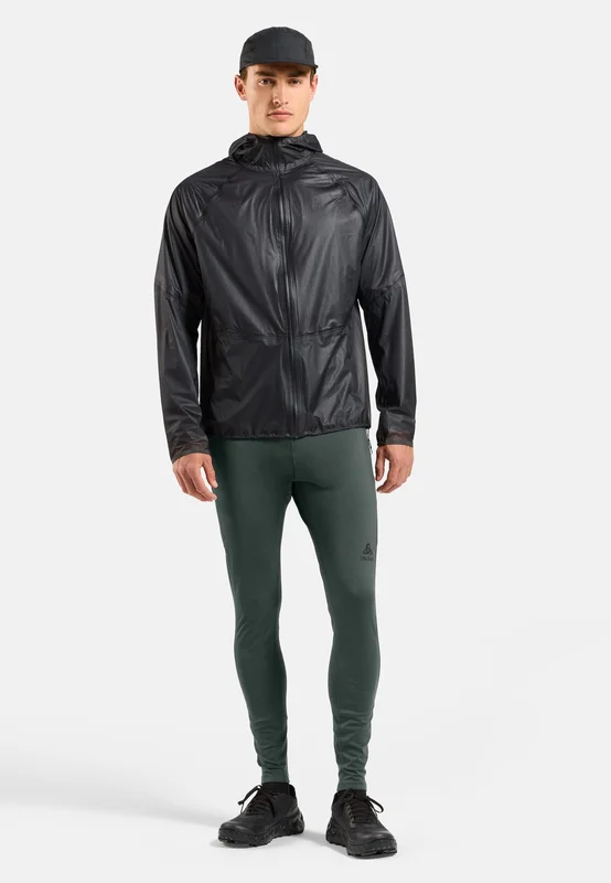 Odlo Men's X-Alp Cargo Winter Running Tights, S, green