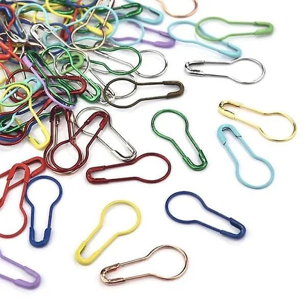 Høj kvalitet Metal Stitch Markers - Pakke med 100 Multifarvet