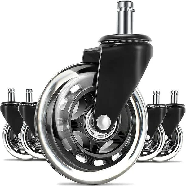 Kontorstols hjul 5 stk, 10x22mm Drejelige hjul til IKEA stole, 360° lydløs rulning, holdbare, ridsebeskyttelse