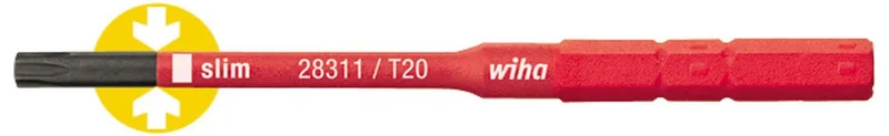 Wiha slimBit 35509 Bits Torx, 75 mm, 1000 V T20x75 mm, Maskintilbehør & forbrugsvarer