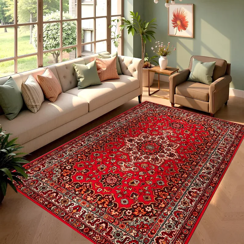 AliExpress - Tapis de salon à motif de palais persan, Design Floral de luxe, doux et Durable, décoration de maison rétro de luxe, plusieurs Styles