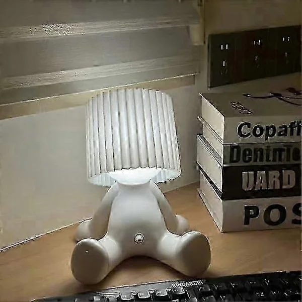 Kreativ Bordslampa Liten Boklampa Liten Stygg Pojke Nattlampa Blyg Man Lampa för Barn Hem Rum Sängbord Skrivbordsdekoration Gåva-Bra_Billiga Gåvor