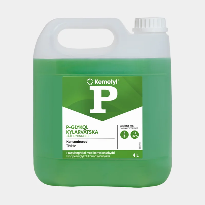 Grøn kølervæske (glykol) Kemetyl P-Glykol, til lukket kølesystem, propylenglykol, koncentreret, 4 liter
