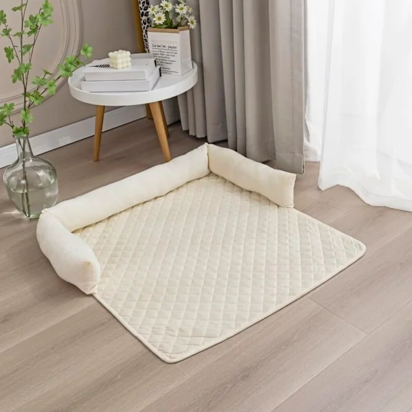 Koiran peti - Sohvan suojus - Käsintehty koiran peti - Pestävä - Sohvan tyyny - Pehmeä matto suurille, keskikokoisille ja pienille koirille - Beige - 