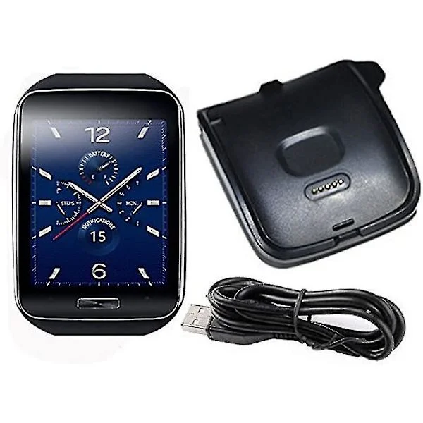 Erstatning for Samsung Galaxy Gear S Sm-r750 Smart Watch Lader Usb Ladekabel Ledning Dock Data Synkronisering Svart