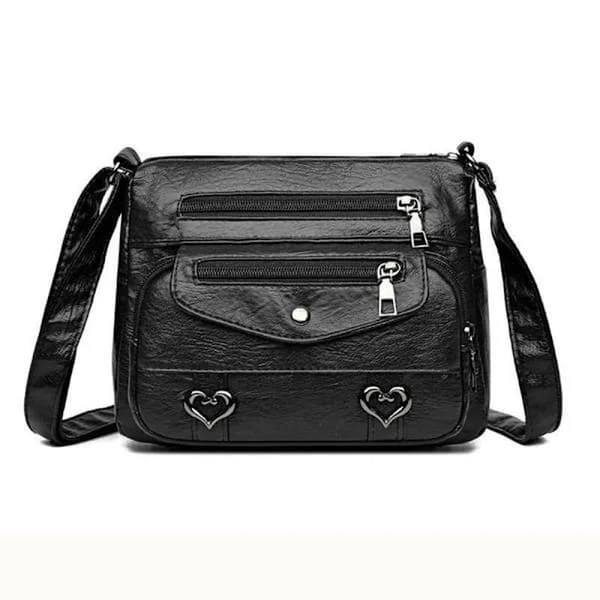 Dam Crossbody Väska Tote Handväska SVART svart