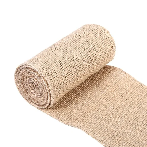 Natur Hessian Jute Säckväv Band Rustik Bordslöpare Hantverk Stol Hem Bröllopsfest 10x200cm