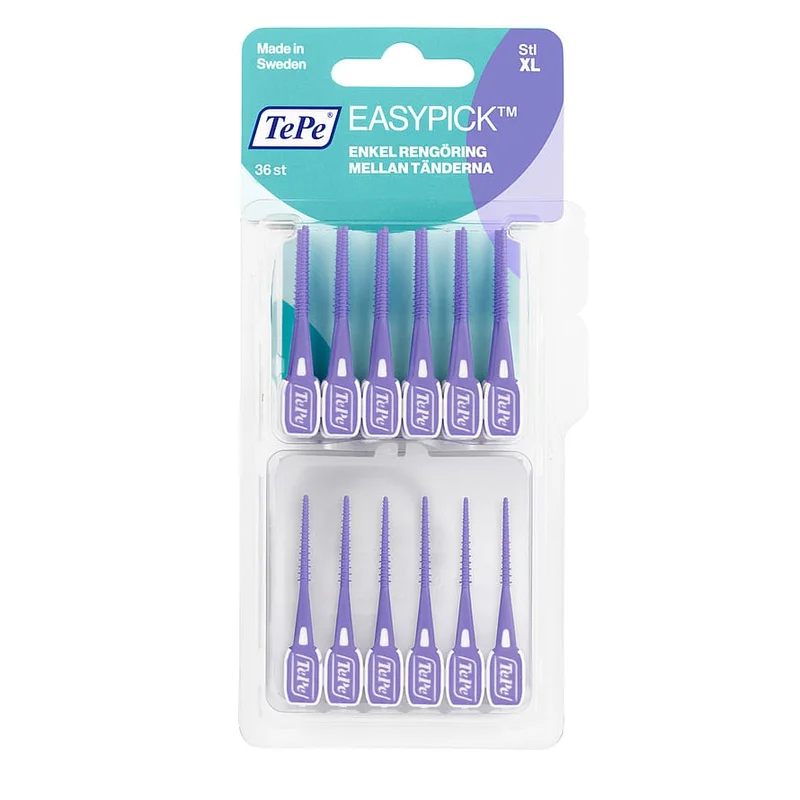 TePe TePe EasyPick XL Tandstikker Lilla 36 stk, Medicin & Pleje, Mund & Tandpleje, Tandstikker