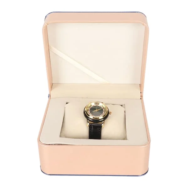 Dame Armbåndsur Kvarts Urværk Glas Spejl Armbåndsur Sort PU Læder Legering Urskive Vintage Ur