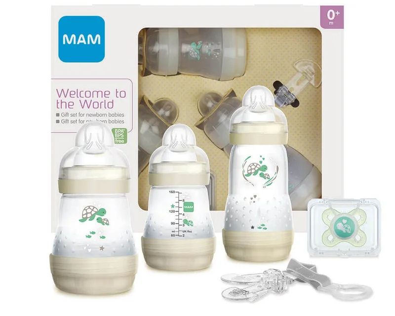 Mam Set Regalo Neonati Neutro 2 Biberon Easy Start 160 ml+1