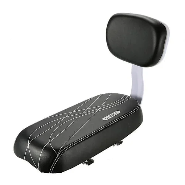 Bike Rear Seat PU Leather Soft Cushion Back Rack Backrest Gift