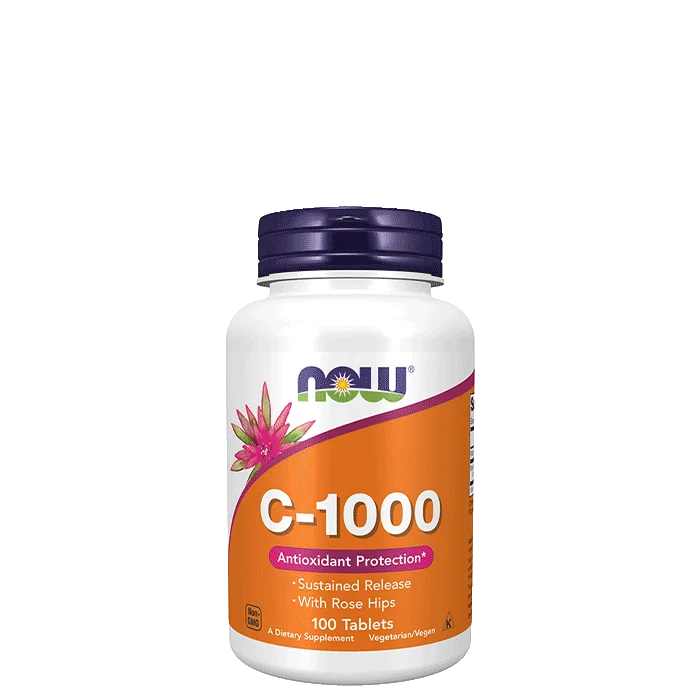 C-vitamin Now Foods C-1000 Vitamin C 100 tabletter - Bodyman.dk