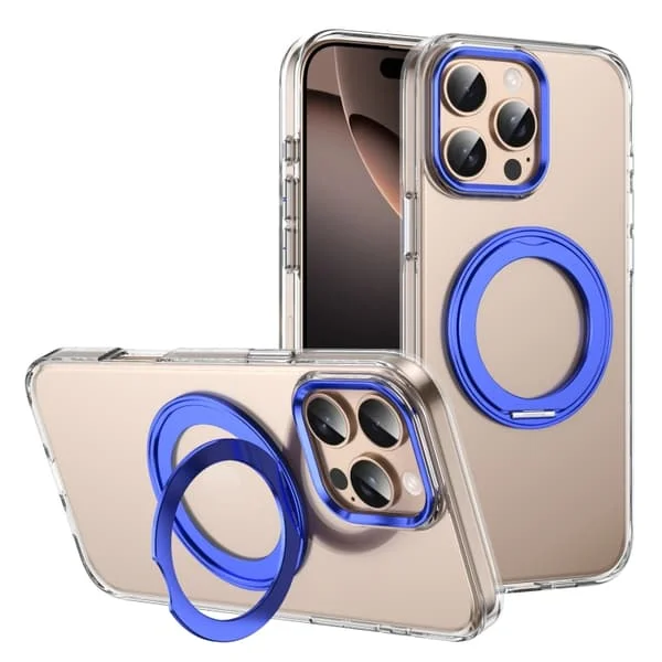 iPhone 16 Pro Max Ice-Cold Rotating Ring Holder PC MagSafe Skal