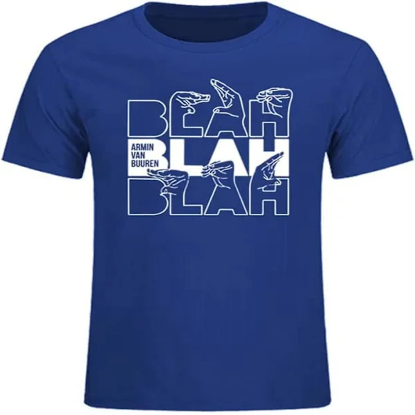 Ny Sommer Armin Van Buuren Blah T-skjorte Trance Musikk Fans Kul Casual T-skjorte Dj Menn Bomull Kort Erme Pluss Størrelse Topper Tees -voksen, 3xl