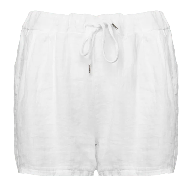 Tiffany 17691, Shorts, Linen - White Shorts Dam Vit M/L