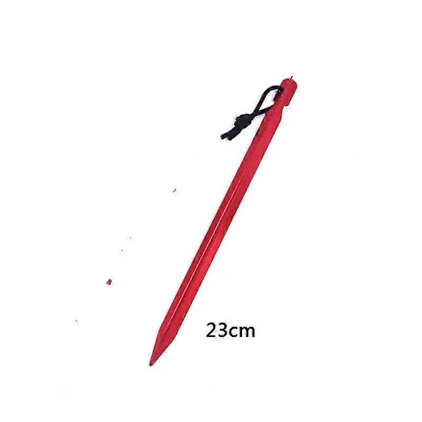 Outdoor 23cm Triangular Spike Light Strong Camping Accessories Sky Tent Beach Tent Screws Pegs Metal Poles Peg Hooks
