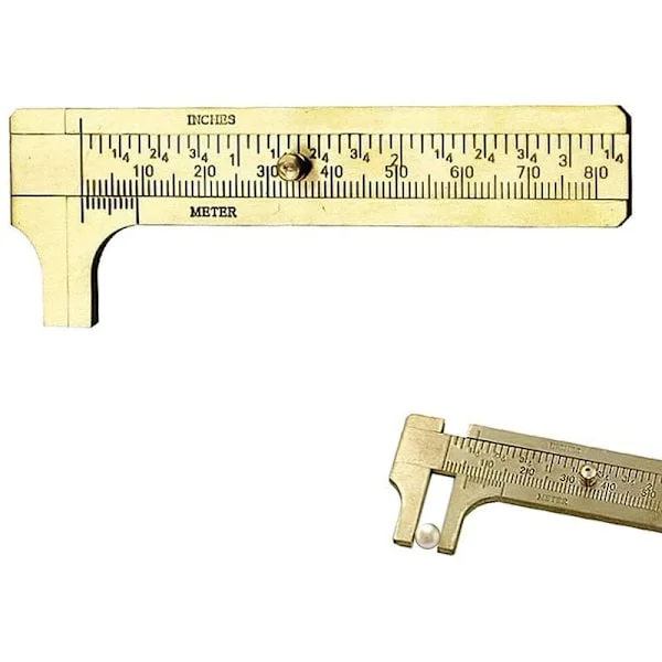 Skjutmått, Mini Skjutmått, Mässingsskjutmått, Dubbelskala Skjutmått, för Precisionsmätningar av Yttermått, 80mm