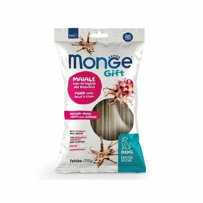 Monge Dental Sticks Maiale Con Artiglio Del Diavolo Per Cani