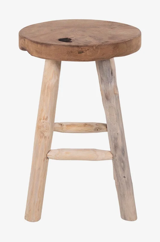 House Nordic - Skammel Portland, teak - Brun - Barstole & -taburetter - Fra Homeroom