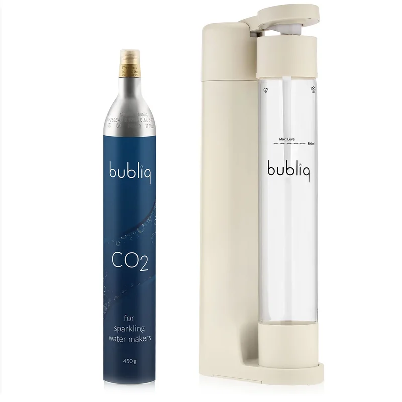 Bubliq Sodavandsmaskine inkl. kulsyrepatron, beige | KitchenOne