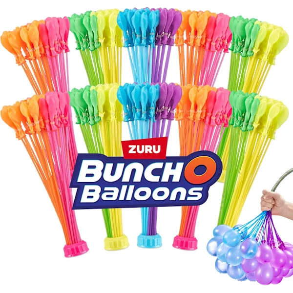 ZURU Bunch O Balloons Tropical Party Vattenballonger, 330+ snabbfyllande självförslutande ballonger, 10 stjälkar för barn och familj utomhus sommarkul