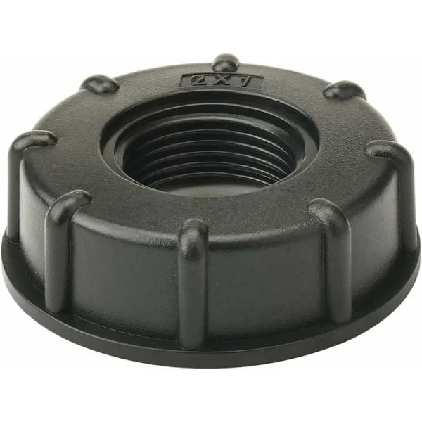 s60x6 lokk for 1000 liters tank, 1 tommes IBC adapter - Tilkobling for alt 1 tommes slangetilbehør