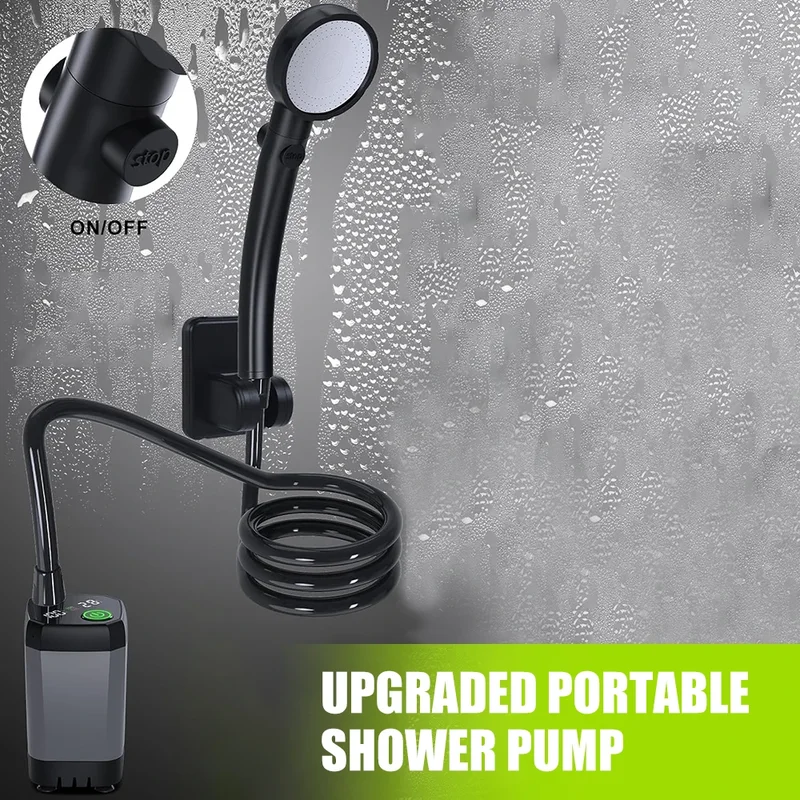 AliExpress - Camping-Duschpumpe RV Outdoor-Duschset Campingdusche mit Vollbild-Intelligentem Digitaldisplay Einstellbares 6000mAh Duschset