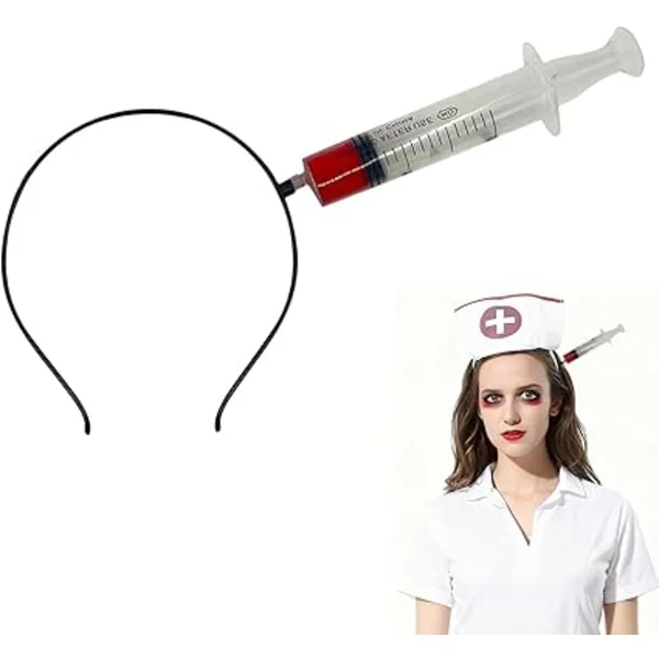 Halloween rekvisitter hode-piercing blod kjøkkenkniv skrekkfest zombie cosplay triks sag pannebånd simulering øks