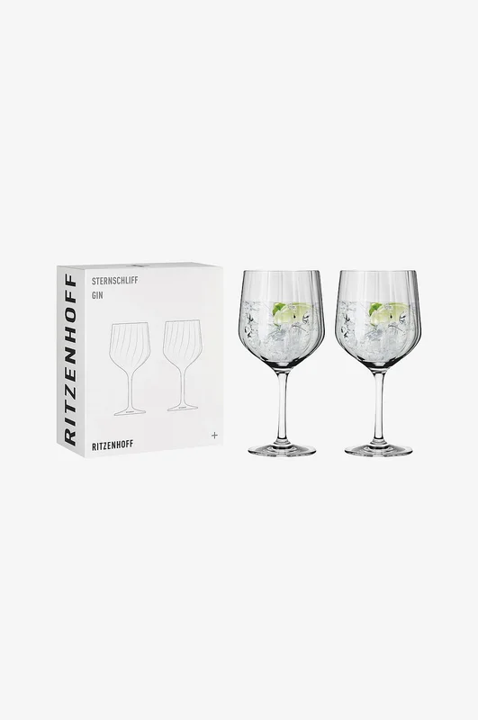 Ritzenhoff - Jalalliset Gin & Tonic -lasit Sternschliff, 2/pakk. - Läpinäkyvä - Drinkkilasit & shottilasit - - Homeroom