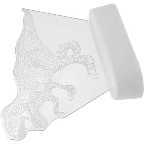 Dinosaur Bordlampe Natlys til Små Søde Dino Natbord LED Sengekant Drengeværelse Omgivende Belysning Varm Hvid Stort Design -
