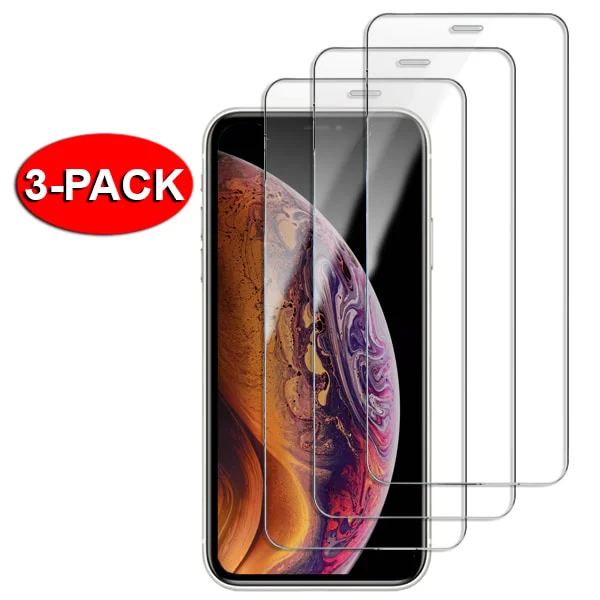 3-Pack - iPhone 11 Pro MAX Skjermbeskytter i herdet glass