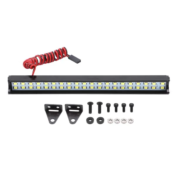 Slitesterk dobbel rad LED-lysbar for Wrangler 1/10 skala klatresimuleringsbil