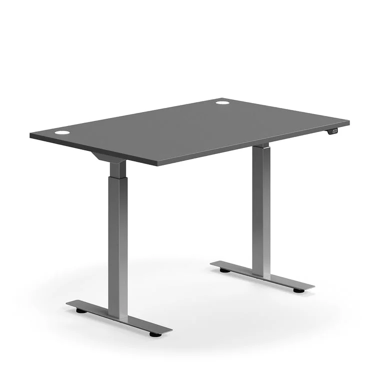 Skrivbord, höj- och sänkbart, 1200x800 mm, silver/grå