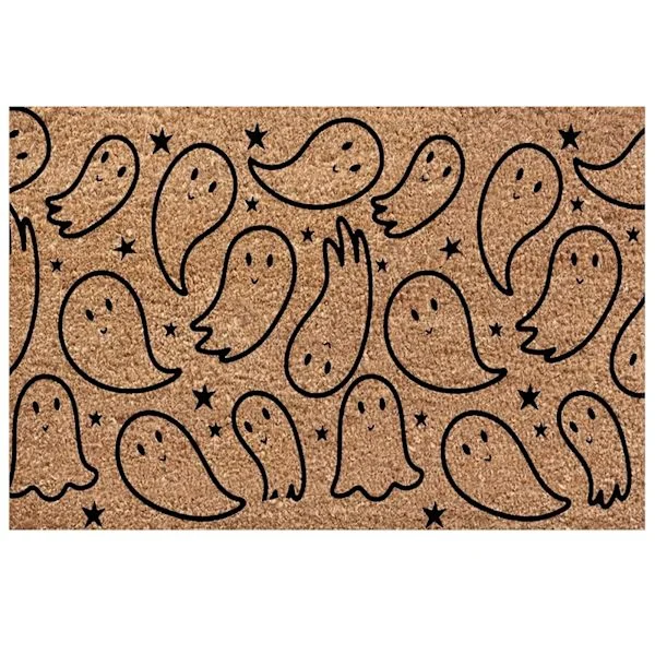 Keep it Spooky Halloween Home Decor, Non-Slip Skull Welcome Mat for Front Door, Indoor Outdoor Autumn Rug for Home Kitchen Floor Halloween Dec
