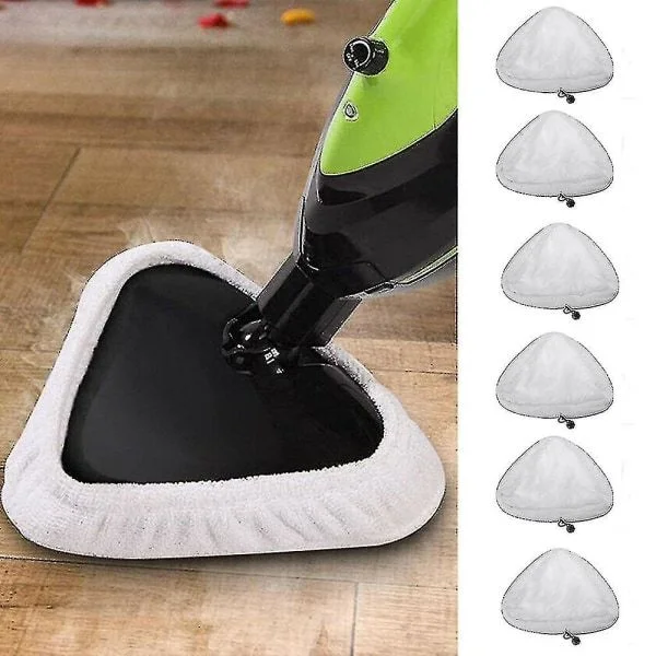 6 st Mikrofibermoppar Rengöringsdynor Ersättningsmopp Kompatibel med H2O X5 H20 Tvättbar