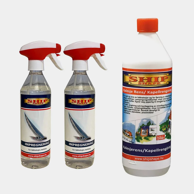 Klorbaserad kapellrengöring, mögeltvätt & impregnering Ship Shape, 1 + 1 liter