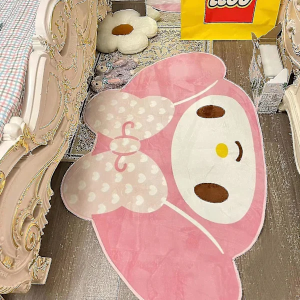 My Melody Tepper Supermyk Søt Tegneserie Kittie Soverom Matter Myke Barnerom Tepper Kawaii Tepper Dobbeltsidig Fuzzy Teppe