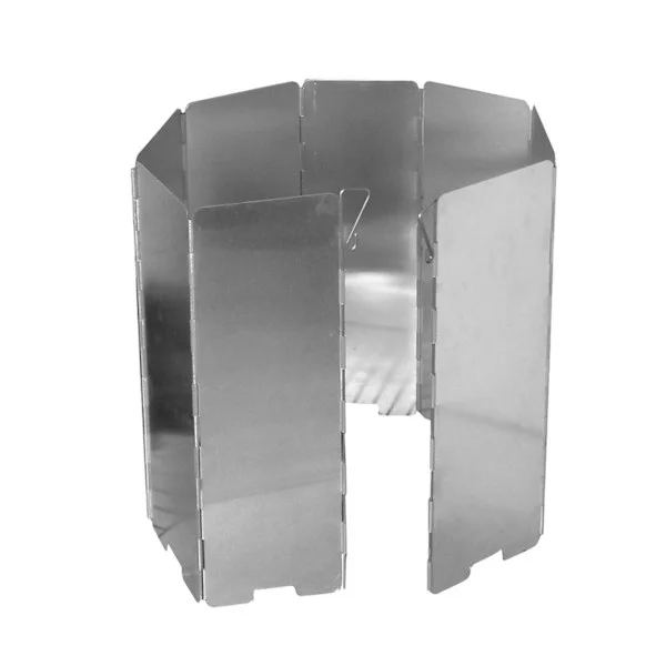 Vindskydd för utomhusbruk, lättvikts vindskydd aluminiumlegering konstruktion hopfällbar design värmebeständig portabel spis