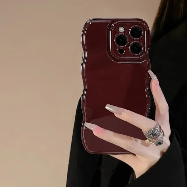 Mobilskal för iPhone 13, Enkelt Vågigt Mönster Vågformad Ram Mjukt Silikon Estetiskt Mobilskal för iPhone 13 Mobilskal