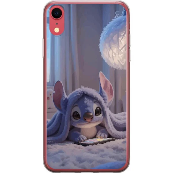 Kompatibelt Mobildeksel til Apple iPhone XR Stitch under teppe kveldslys koselig blå design med varme lekenhet og drømmende følelse
