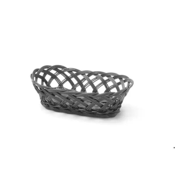 Flätade korgar oval Svart 225x130x(H)55 mm - Hendi