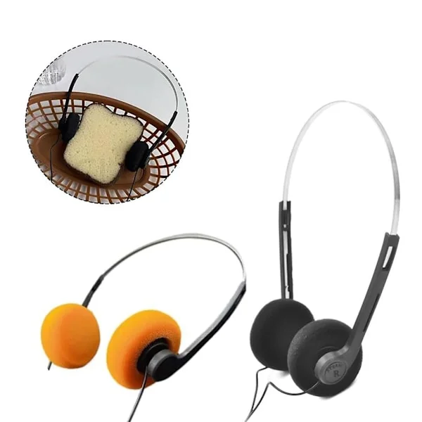 Hi-Fi Stereo Hörlurar Headset, Retro Over-Ear Hörlurar, Walkman Hörlurar Vintage Känsla Underwire Hörlurar Hi-Fi Stereo Hörlurar [dB}