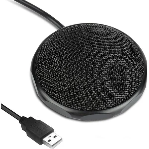 USB-konferansemikrofon for møter, forretninger, datamaskin, PC, bærbar PC, stasjonær PC, bærbar bordmikrofon for chat, samtaler og nettmøter