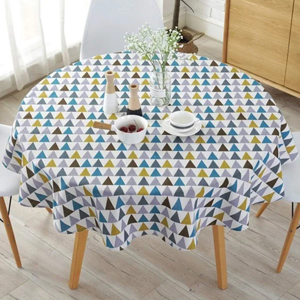 (Trekant) 120cm enkel nordisk stil dug rund dug egnet til runde borde bomuld og linned dig
